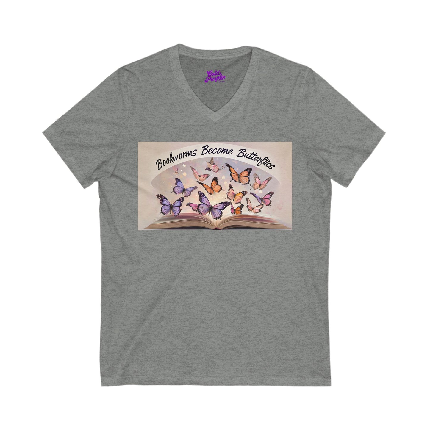 Butterflies Bookworms T-Shirt V-neck