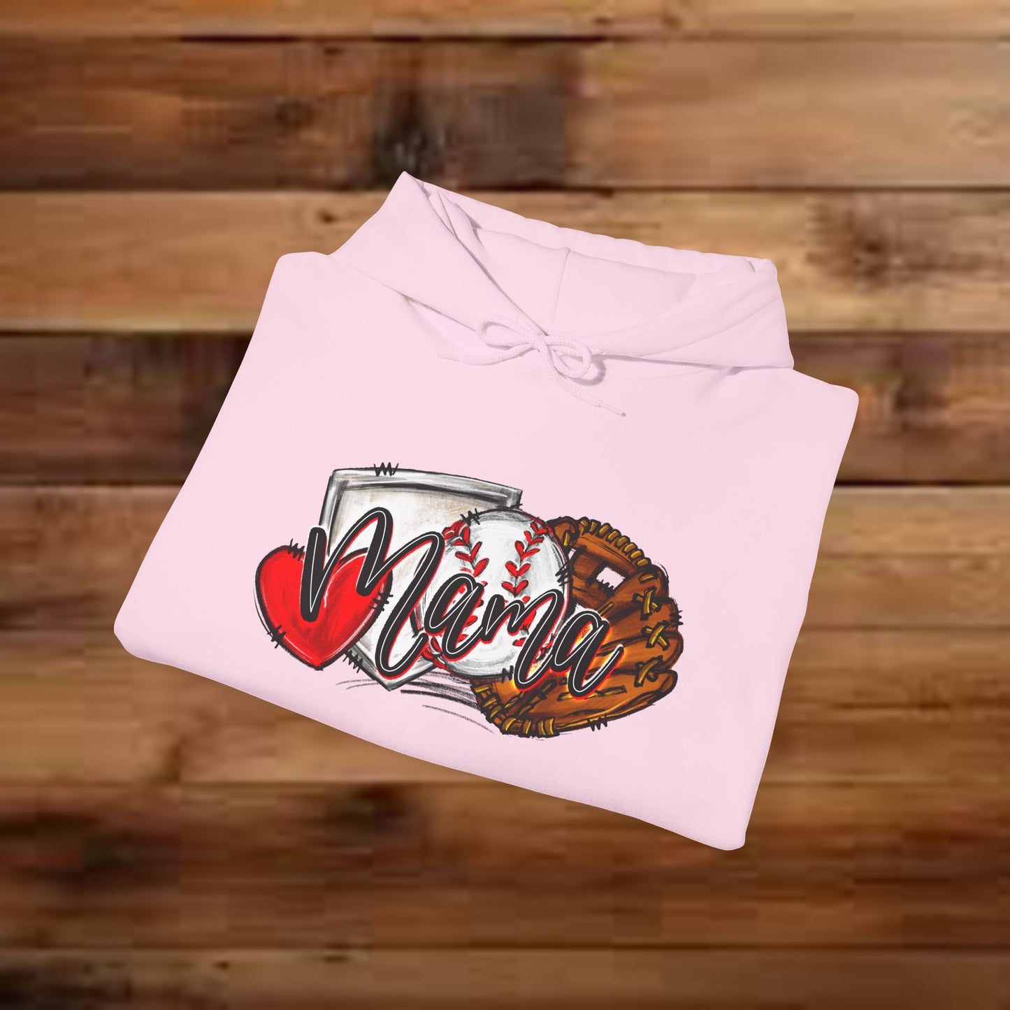 Baseball MAMA (Sketched artwork - Unisex Heavy Blend™ Hooded Sweatshirt)