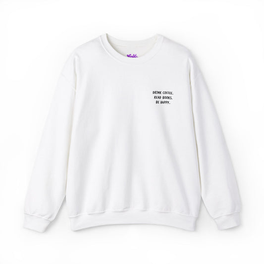 Coffee, Books, Happiness Unisex Heavy Blend™ Crewneck Sweatshirt