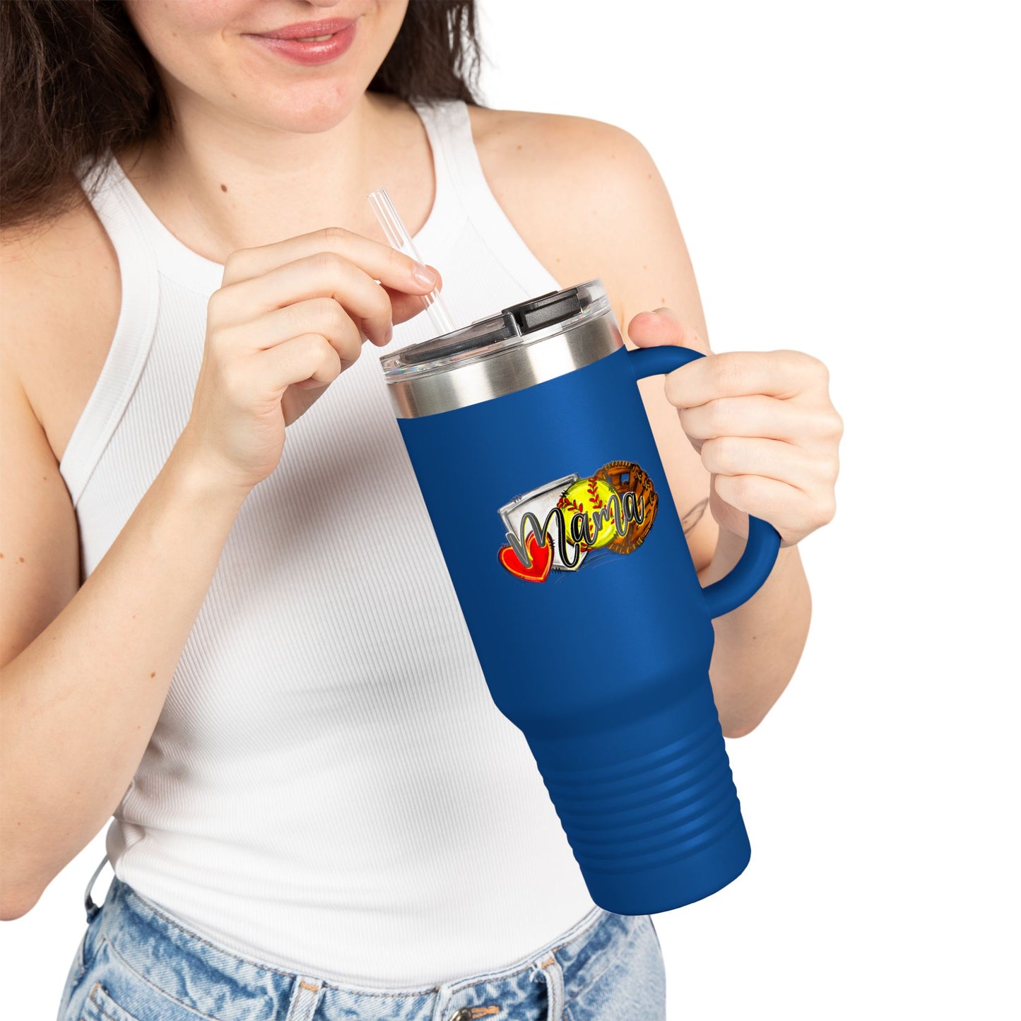 Softball Insulated Travel Mug - 40oz