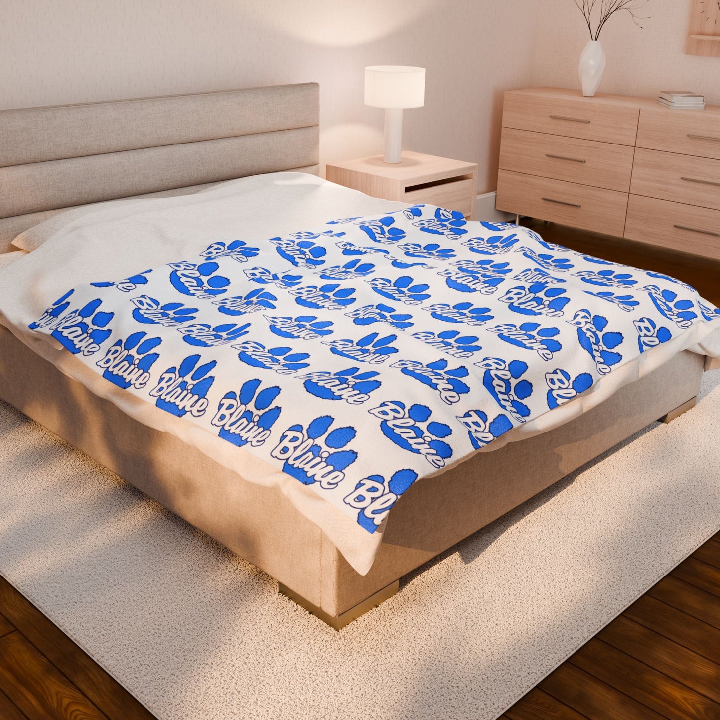 Blaine Bengals ~ Velveteen Plush Blanket