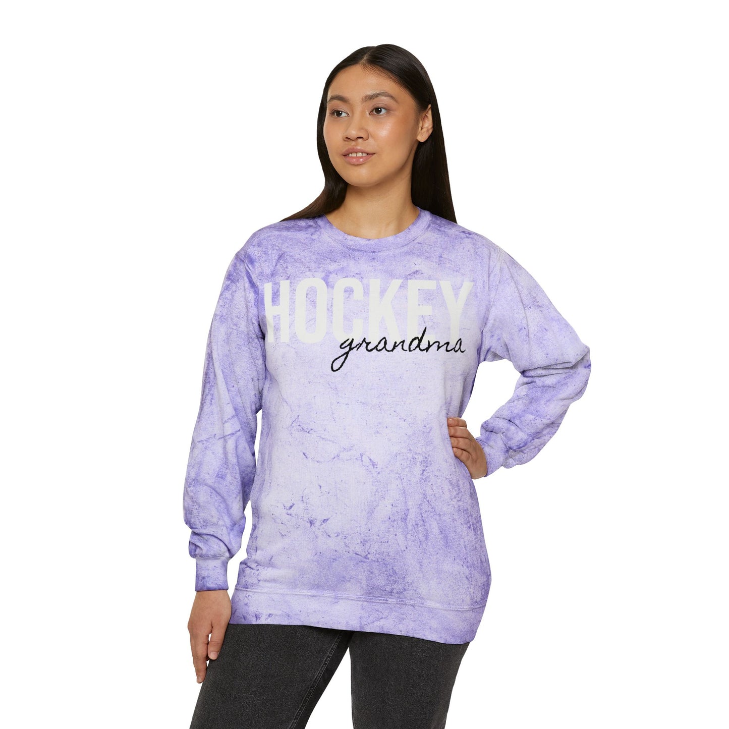 Hockey Grandma Tie Dye Sweatshirt