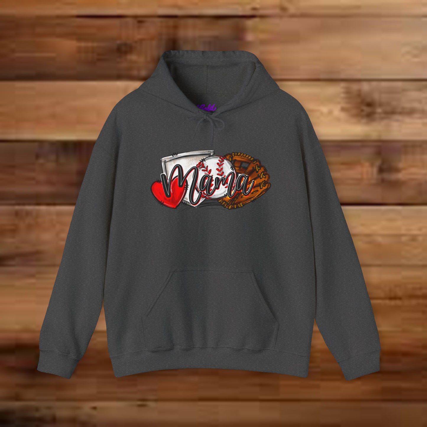 Baseball MAMA (Sketched artwork - Unisex Heavy Blend™ Hooded Sweatshirt)