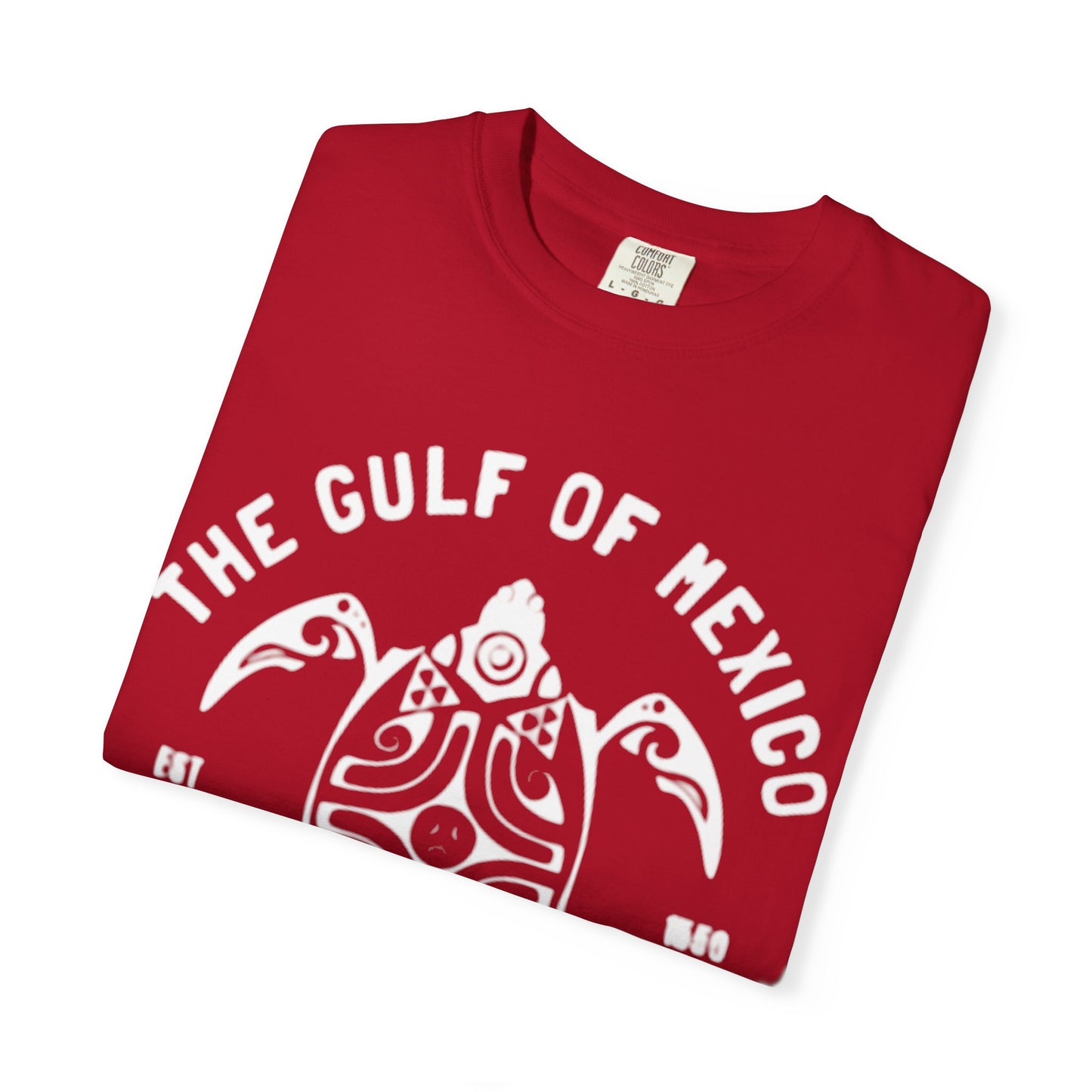 Gulf of Mexico Graphic T-Shirt (White Text on Blues)