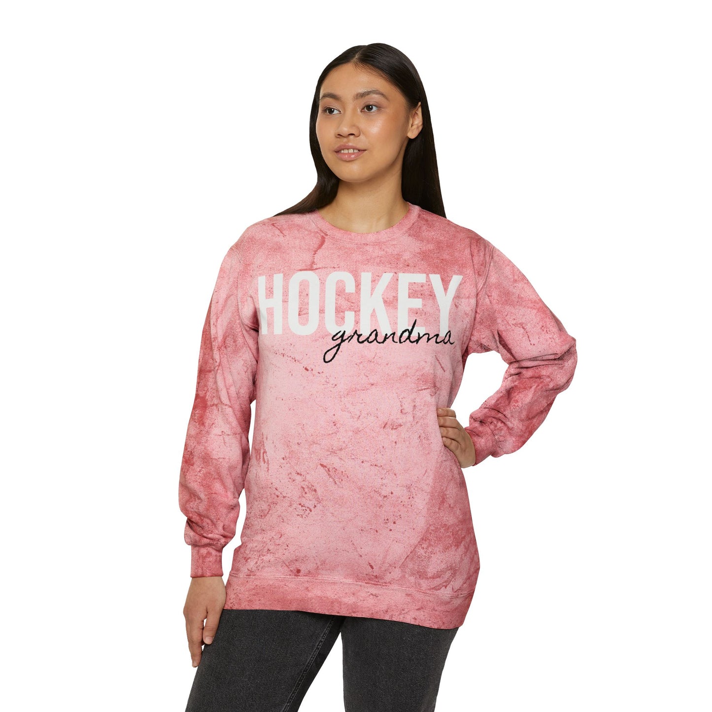Hockey Grandma Tie Dye Sweatshirt