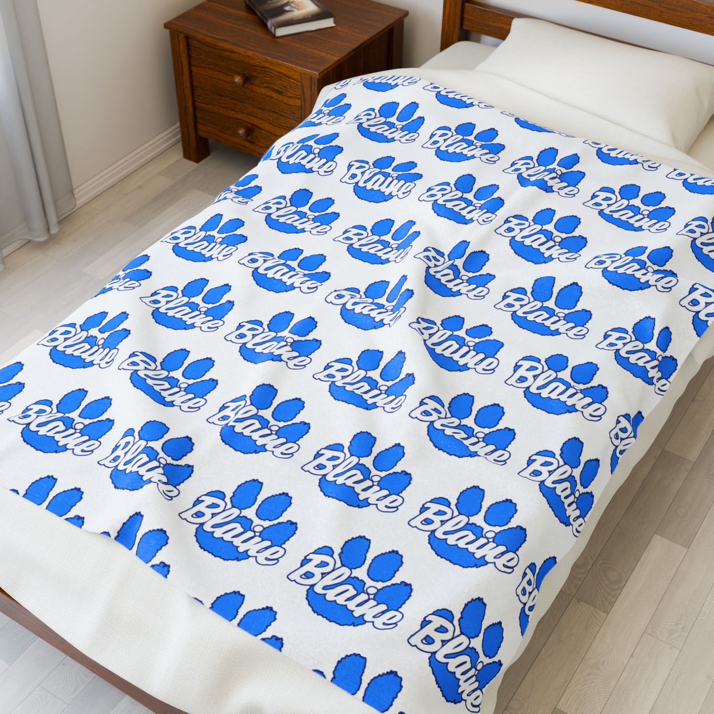 Blaine Bengals ~ Velveteen Plush Blanket