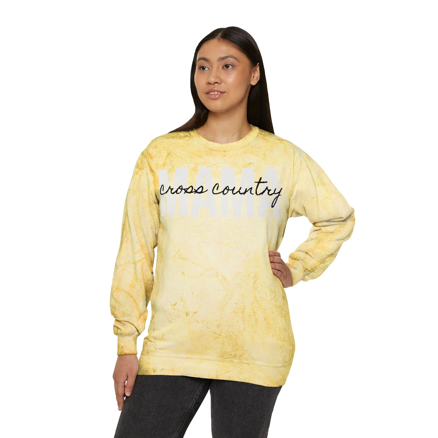 Cross Country Running Mama Tie Dye Sweatshirt