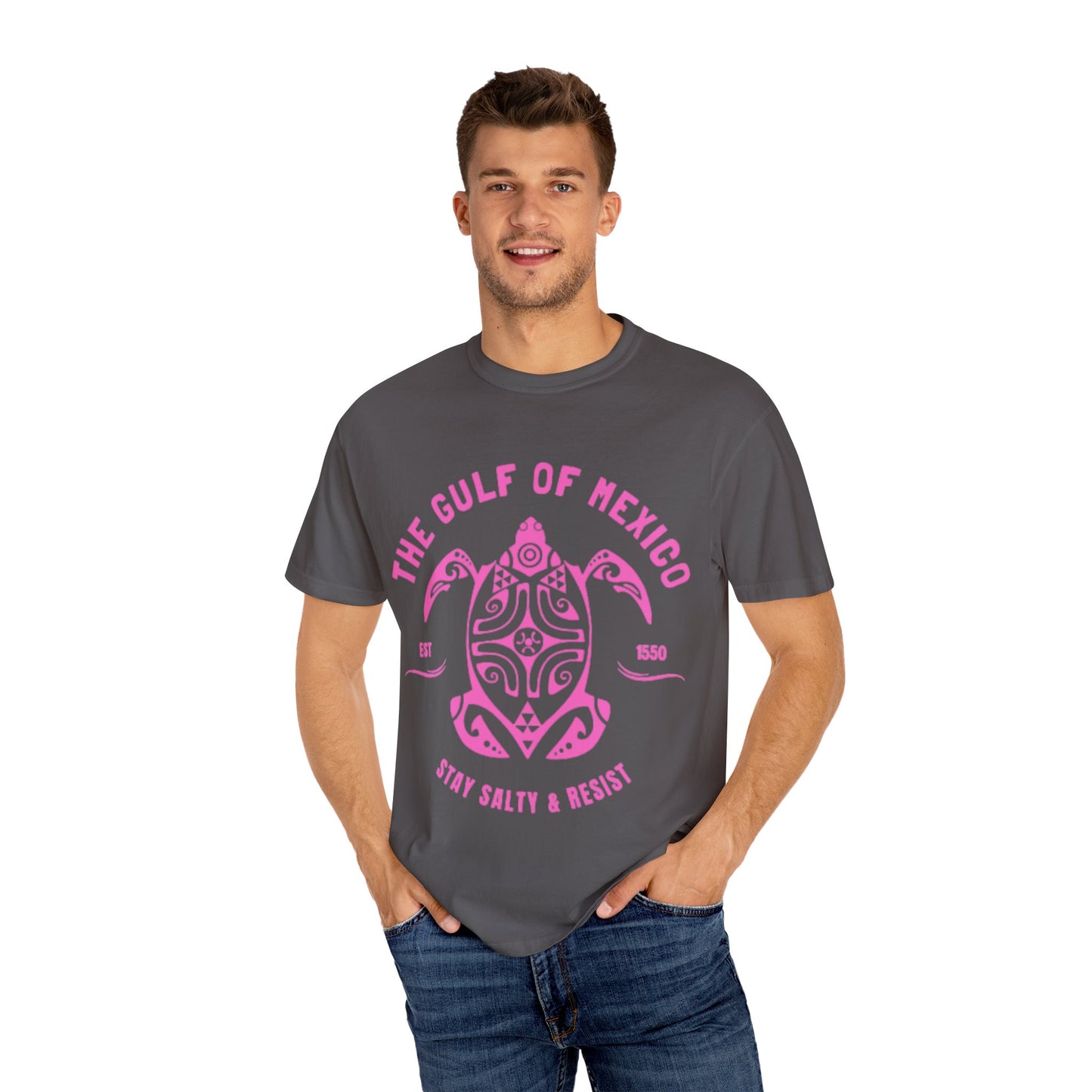 Gulf of Mexico Graphic T-Shirt (PinkText)