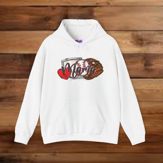 Baseball MAMA (Sketched artwork - Unisex Heavy Blend™ Hooded Sweatshirt)