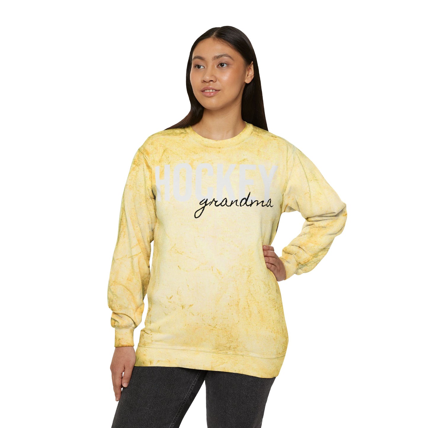 Hockey Grandma Tie Dye Sweatshirt