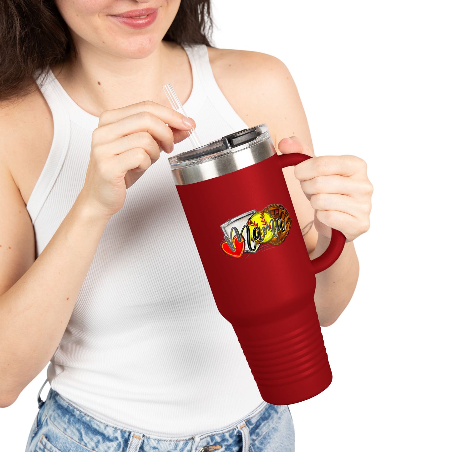 Softball Insulated Travel Mug - 40oz