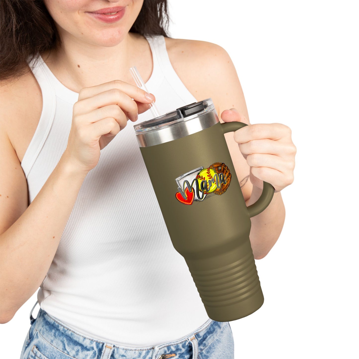 Softball Insulated Travel Mug - 40oz
