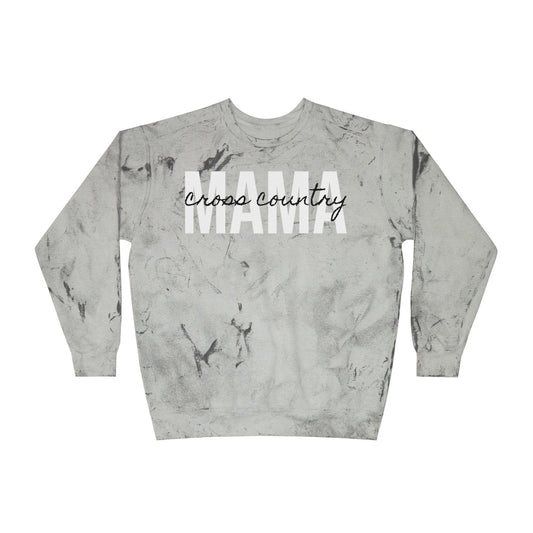Cross Country Running Mama Tie Dye Sweatshirt