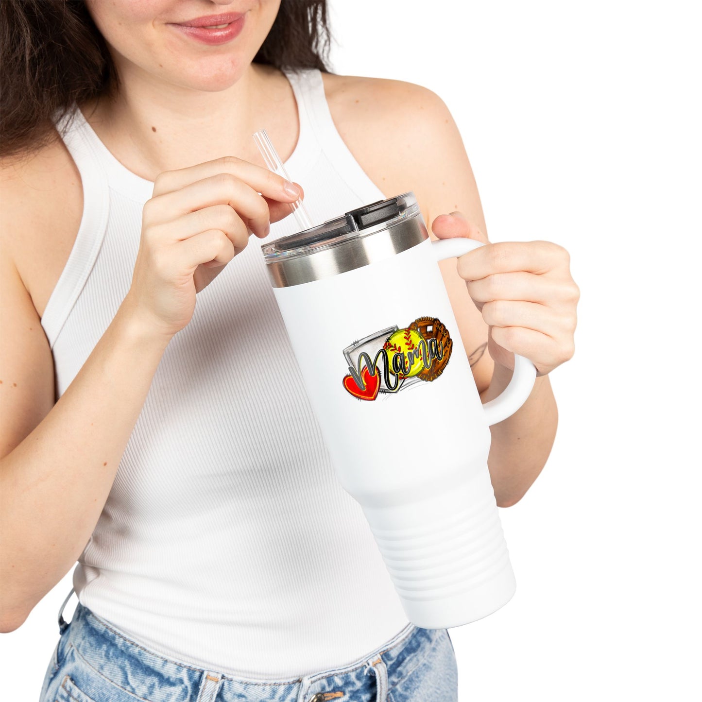 Softball Insulated Travel Mug - 40oz