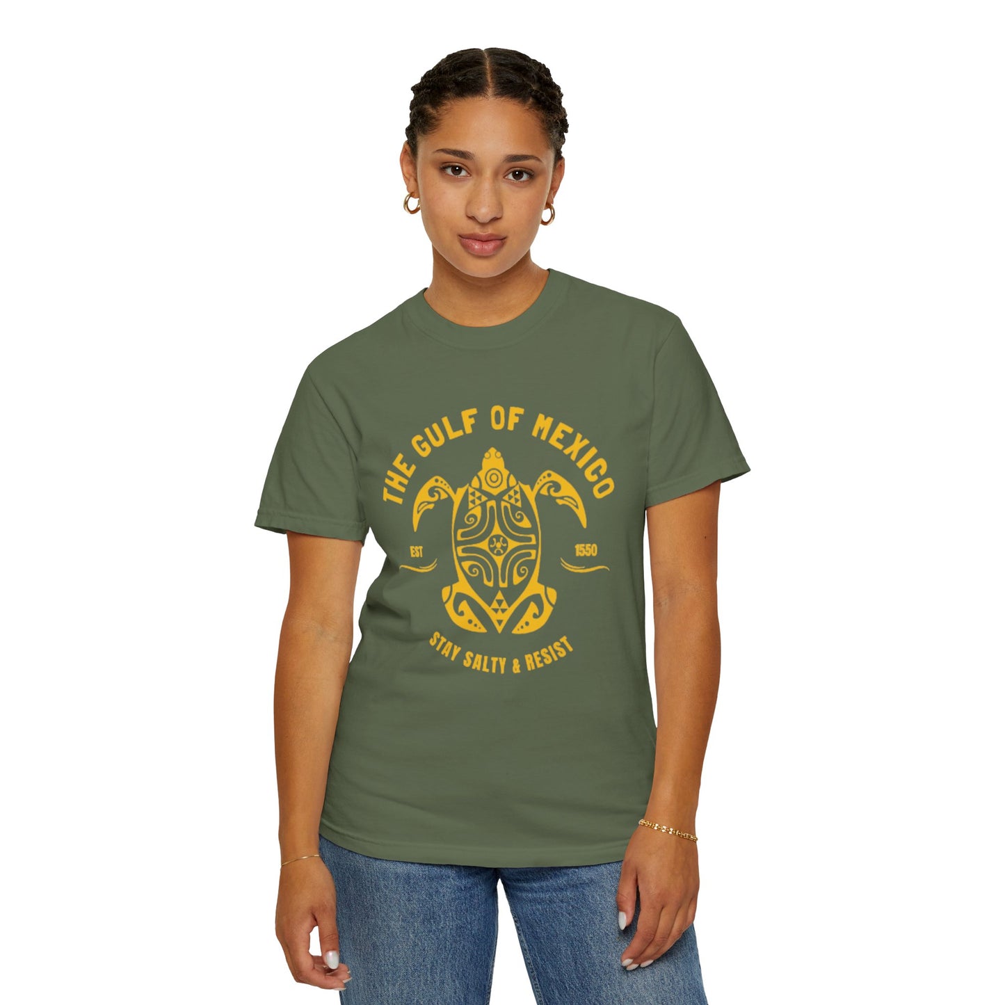 Gulf of Mexico Graphic T-Shirt (Gold Text)