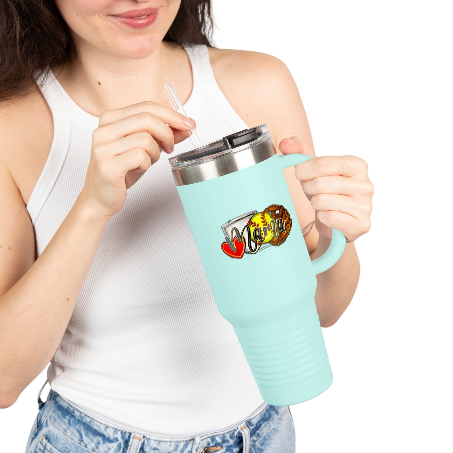 Softball Insulated Travel Mug - 40oz