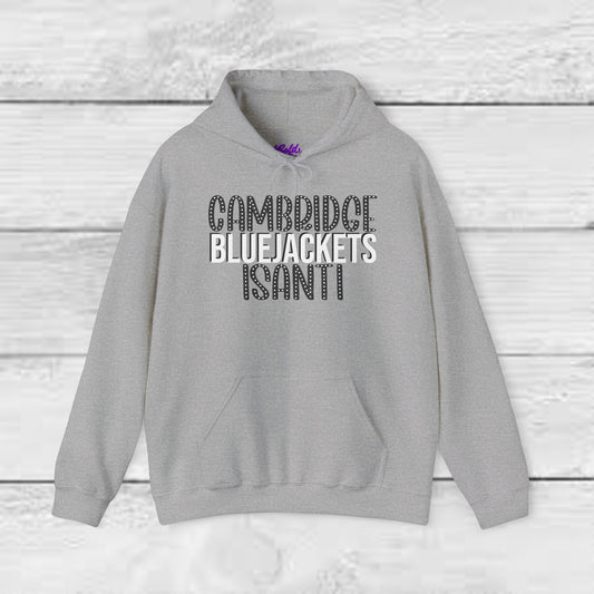 CI - Cambridge-Isanti Bluejackets (Polka Dots Font Unisex Heavy Blend™ Hooded Sweatshirt)
