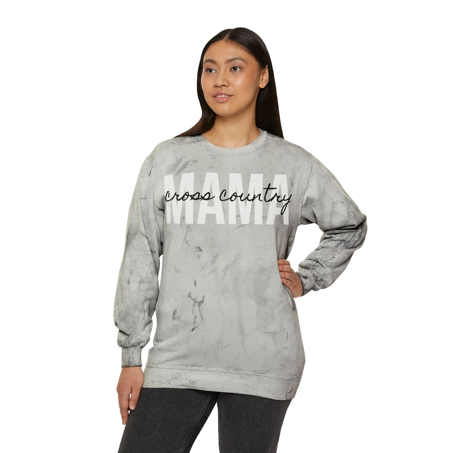 Cross Country Running Mama Tie Dye Sweatshirt