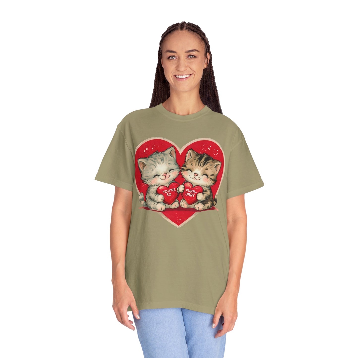 Kitten Valentine - Unisex Garment-Dyed T-shirt
