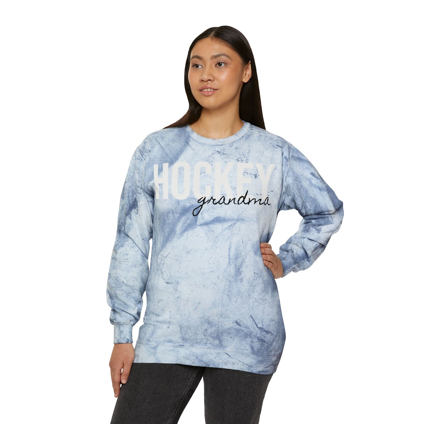Hockey Grandma Tie Dye Sweatshirt