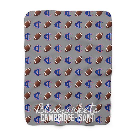 C-I Football - Sherpa Fleece Blanket