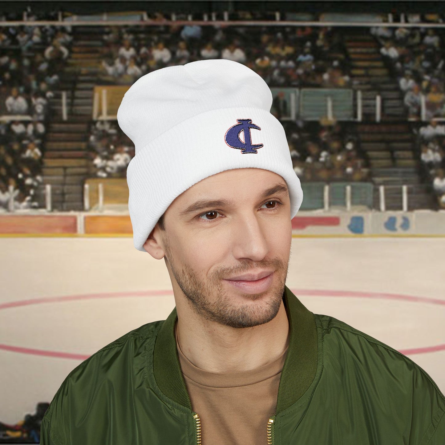 C-I Embroidered Classic Cuffed Beanie